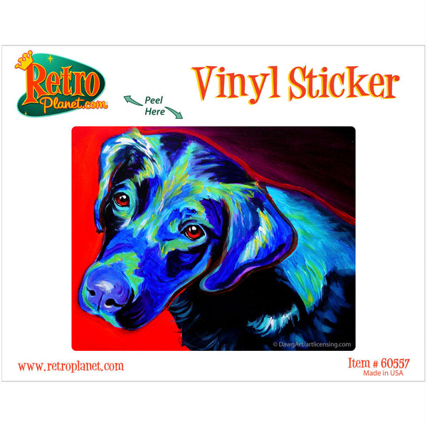 Canyon Black Labrador Dog Vinyl Sticker