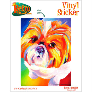 Divot Maltese Dog Vinyl Sticker