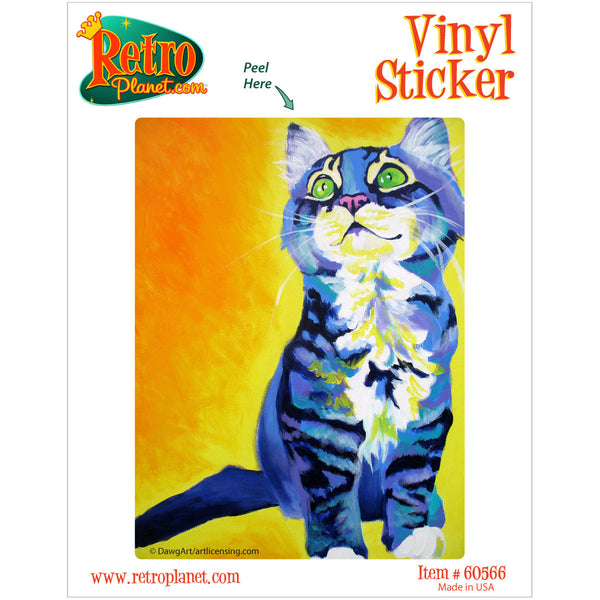 Here Kitty Kitty Shorthair Cat Vinyl Sticker