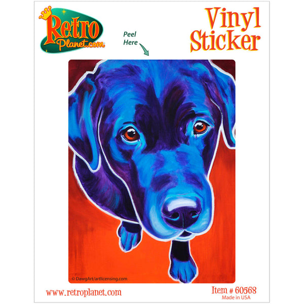 Lab Olive Black Labrador Dog Vinyl Sticker