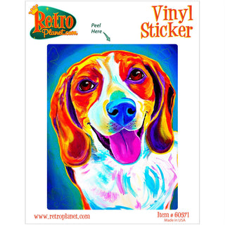 Lucy Beagle Dog Vinyl Sticker