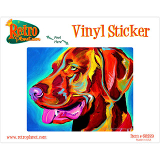 Viszla Chocolate Labrador Dog Vinyl Sticker