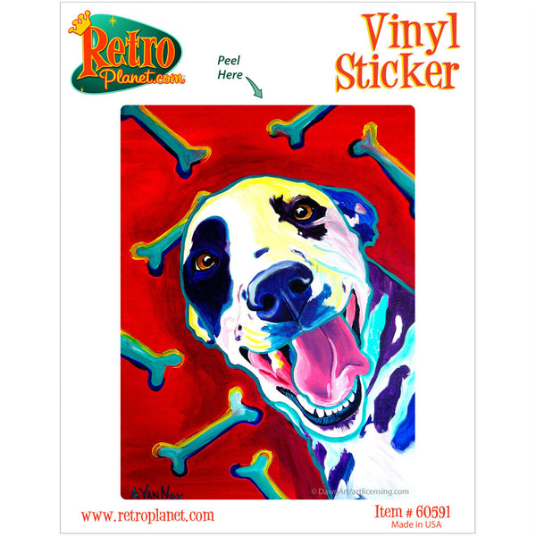 Yum Dalmatian Dog Vinyl Sticker