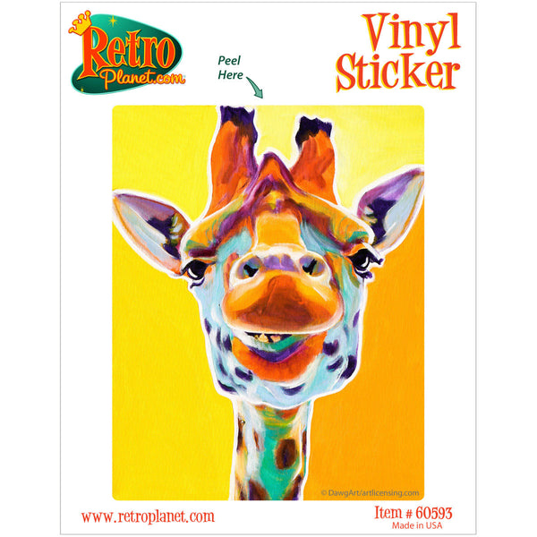 Giraffe Smile Safari Animal Vinyl Sticker