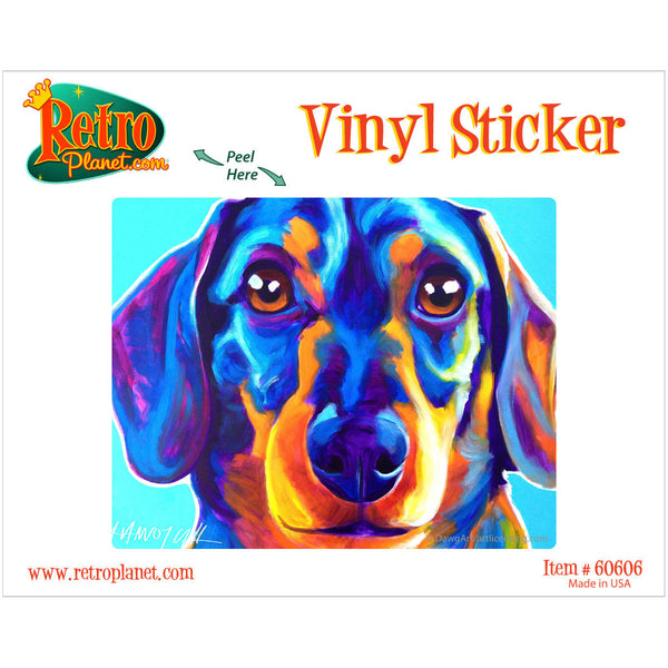 Oscar Dachshund Dog Vinyl Sticker