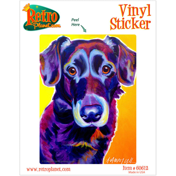 Cole Black Labrador Dog Vinyl Sticker