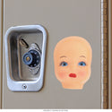 Creepy Doll Head Pouty Face Vinyl Sticker
