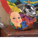 Creepy Doll Head Crazy Grin Vinyl Sticker