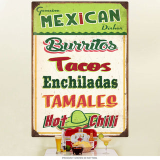 Mexican Food Restaurant Menu Wall Decal