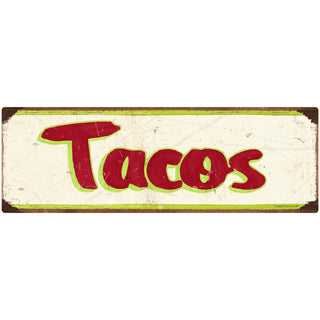 Tacos Mexican Food Wall Decal Cream