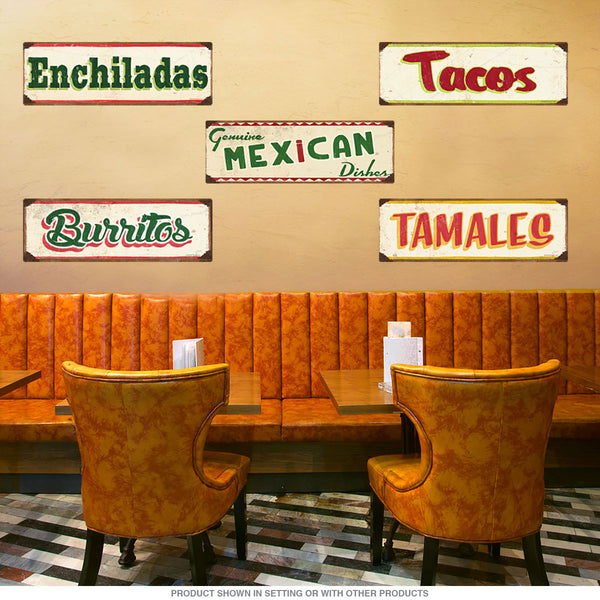 Enchiladas Mexican Food Wall Decal Cream