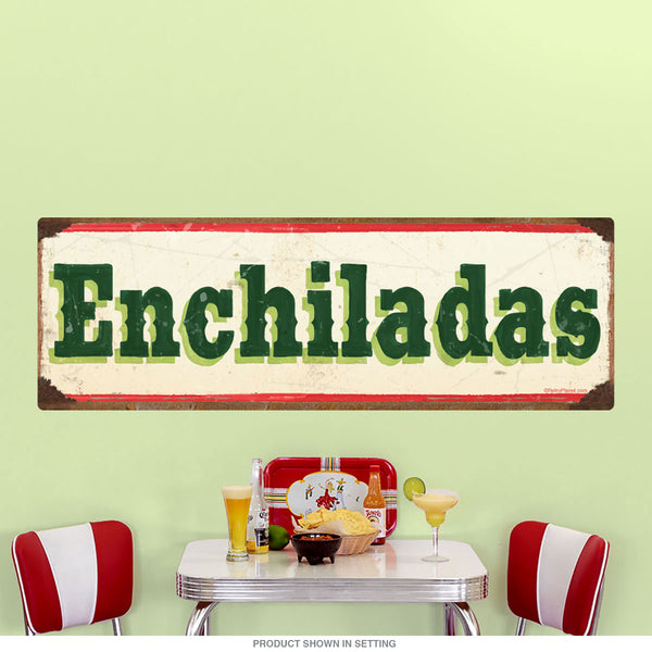 Enchiladas Mexican Food Wall Decal Cream