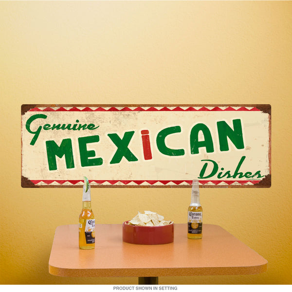 Genuine Mexican Food Wall Decal Cream