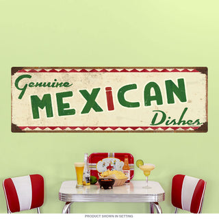 Genuine Mexican Food Wall Decal Cream