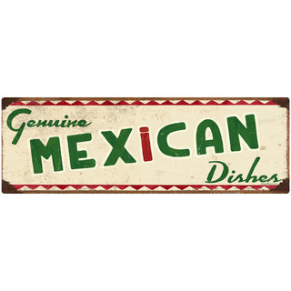 Genuine Mexican Food Wall Decal Cream