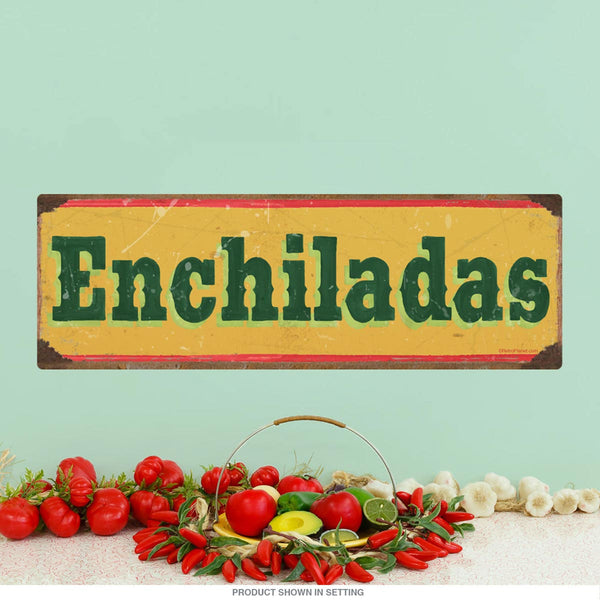 Enchiladas Mexican Food Wall Decal Yellow