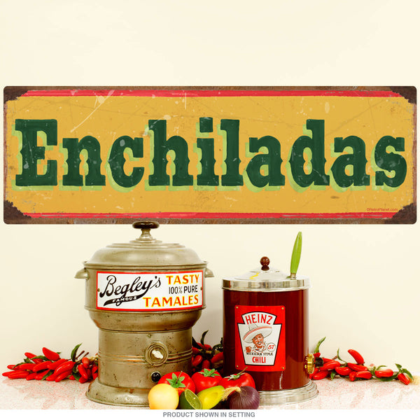 Enchiladas Mexican Food Wall Decal Yellow