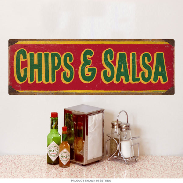 Chips Salsa Mexican Food Wall Decal Red