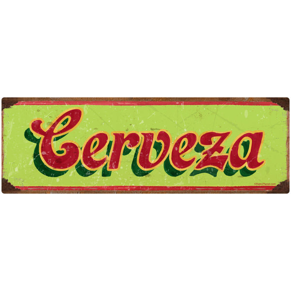 Cerveza Mexican Beer Wall Decal Green