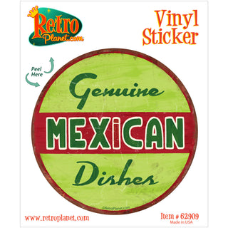 Genuine Mexican Food Restaurant Vinyl Sticker