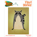 Artful Raccoon Wild Animal Vinyl Sticker