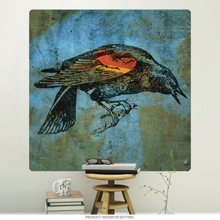 Redwing Blackbird Rustic Wall Decal