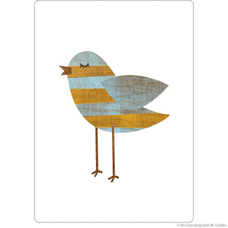 Yellow Bluestripe Bird Rustic Wall Decal