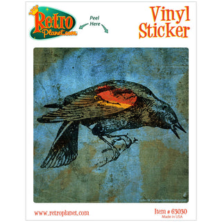 Redwing Blackbird Rustic Vinyl Sticker