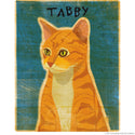 Tabby Orange Pet Cat Rustic Wall Decal