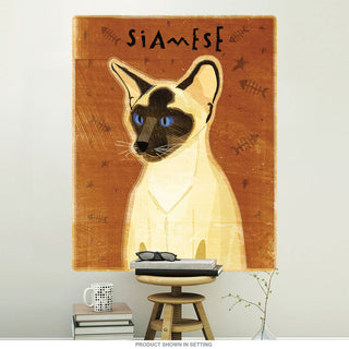 Siamese Pet Cat Rustic Wall Decal