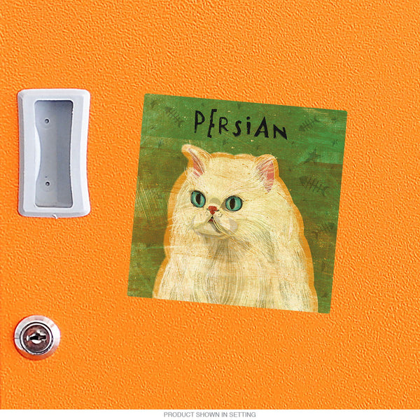 Persian Cat Rustic Vinyl Sticker