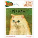 Persian Cat Rustic Vinyl Sticker
