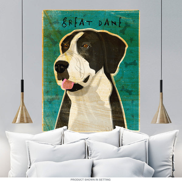 Black Great Dane Uncropped Dog Wall Decal