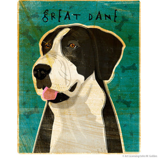 Black Great Dane Uncropped Dog Wall Decal