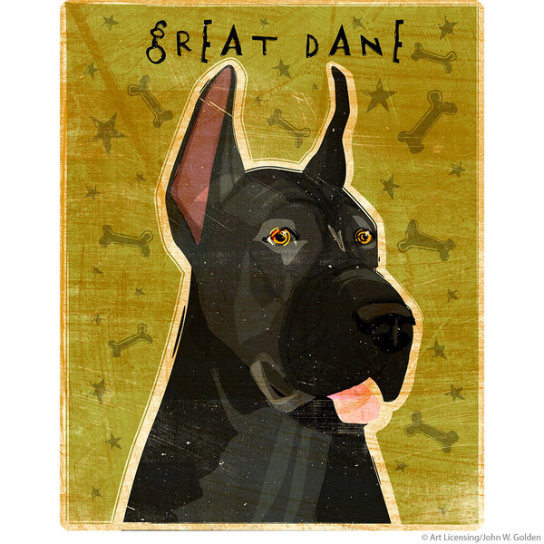 Great Dane Black Pet Dog Wall Decal