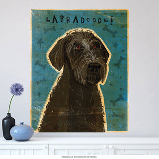 Black Labradoodle Pet Dog Wall Decal