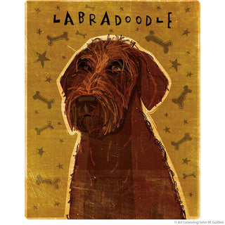 Chocolate Labradoodle Dog Wall Decal