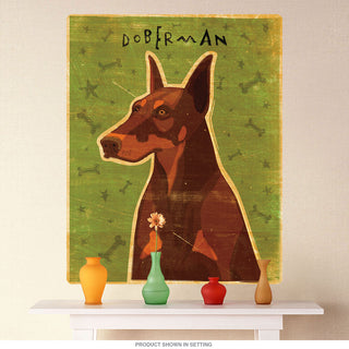 Doberman Red Pet Dog Wall Decal