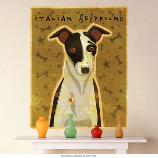 Italian Greyhound Black White Dog Wall Decal