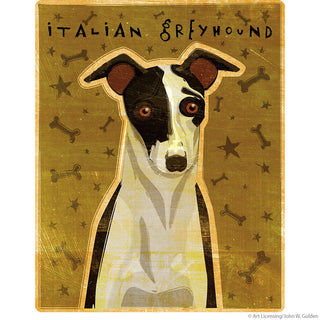 Italian Greyhound Black White Dog Wall Decal