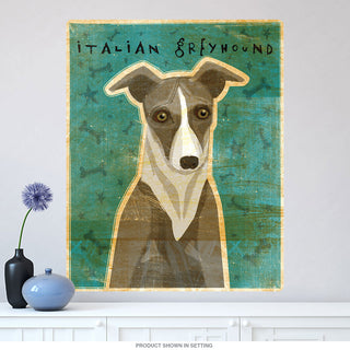 Italian Greyhound White Grey Dog Wall Decal