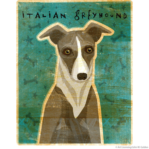 Italian Greyhound White Grey Dog Wall Decal