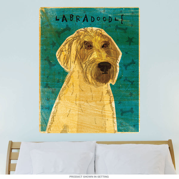 Yellow Labradoodle Pet Dog Wall Decal