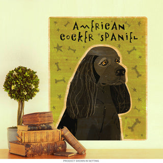 American Cocker Spaniel Black Dog Wall Decal