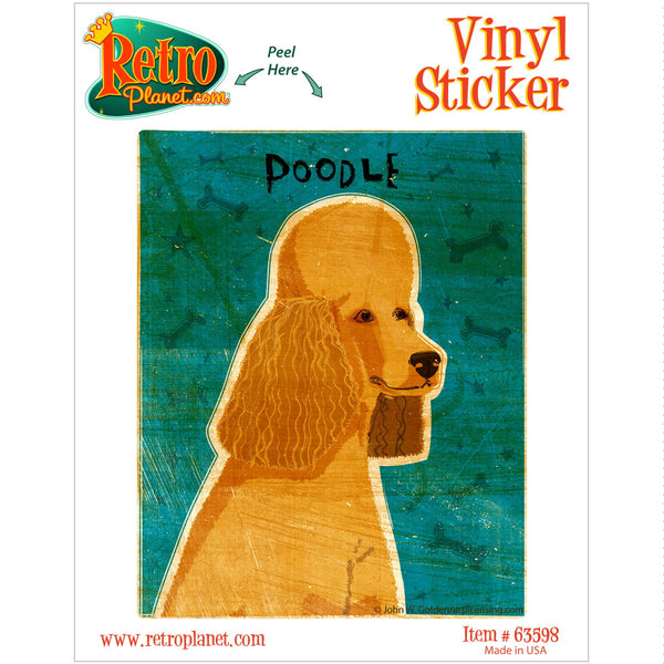 Apricot Poodle Dog Vinyl Sticker
