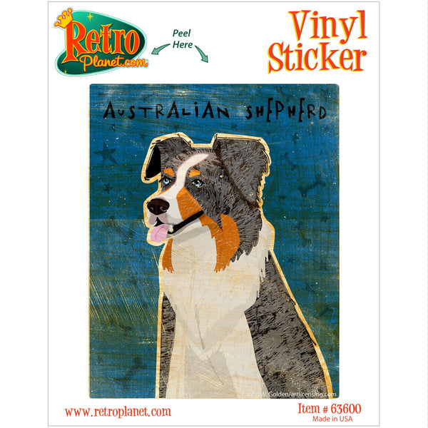 Australian Shepherd Blue Merle Dog Vinyl Sticker