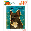 French Bulldog Black Brindle Dog Vinyl Sticker