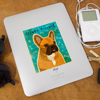 French Bulldog Fawn And White Dog Vinyl Sticker