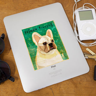 French Bulldog White Dog Vinyl Sticker