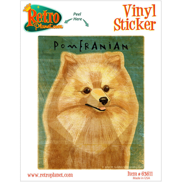 Pomeranian Fluffy Little Dog Vinyl Sticker
